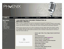 Tablet Screenshot of phoenix-shows.ca